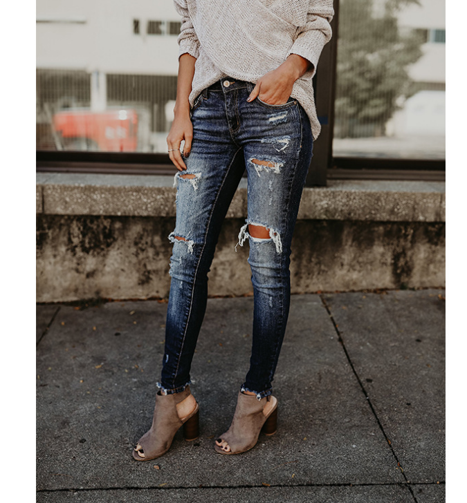 Women's mid-rise jeans - Frazeshop