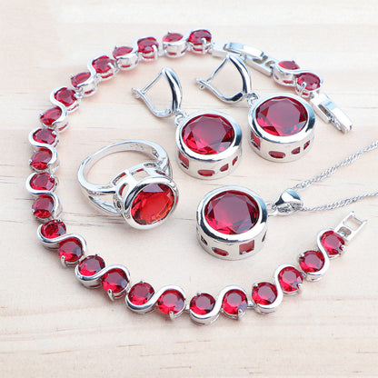 Women's Sterling Silver Jewelry Set - Frazeshop