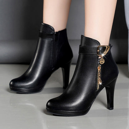 Womens Autumn Leather Boots - Frazeshop