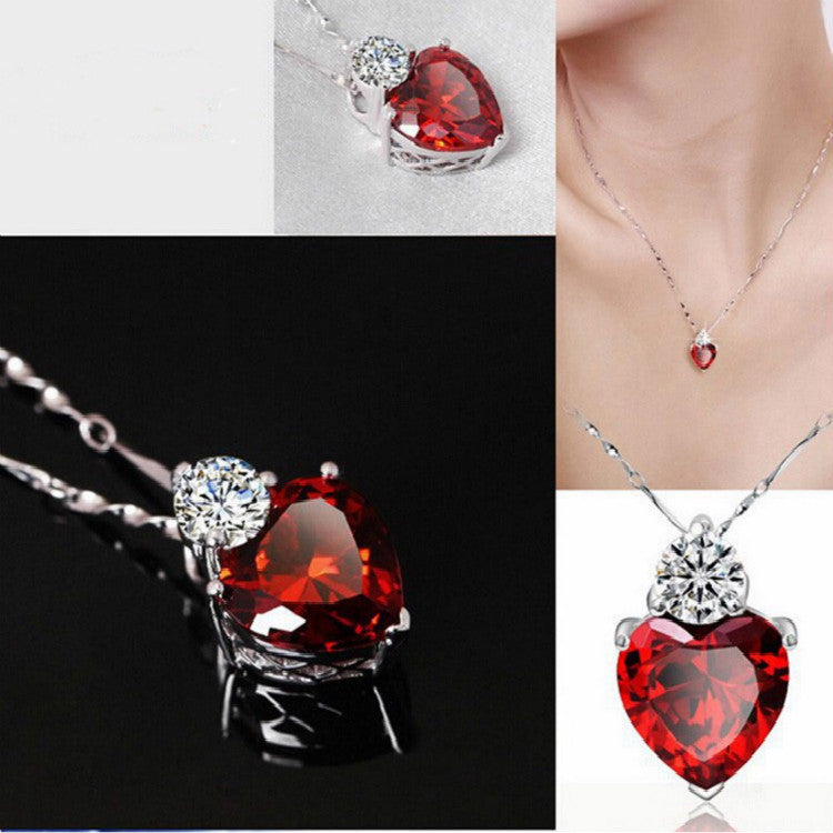 Heart Necklace and Earring Set - Frazeshop