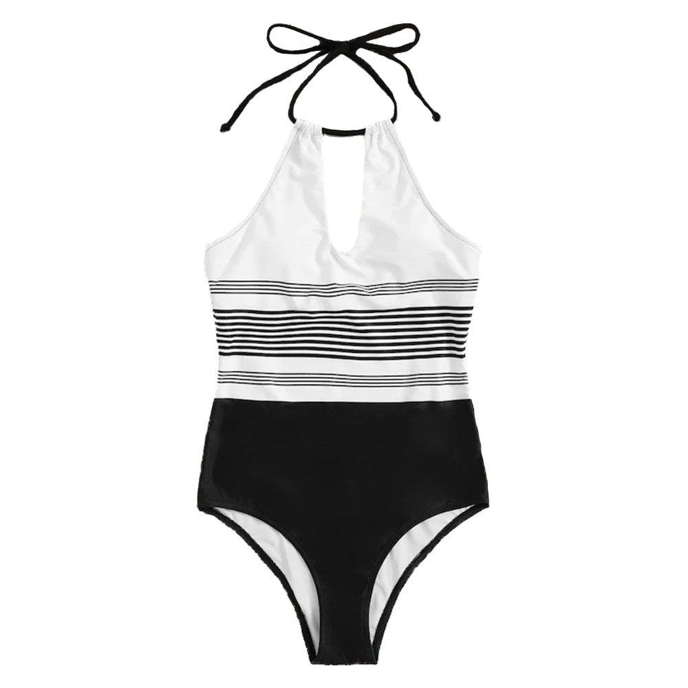 One-piece Modern Striped Swimsuit - Frazeshop