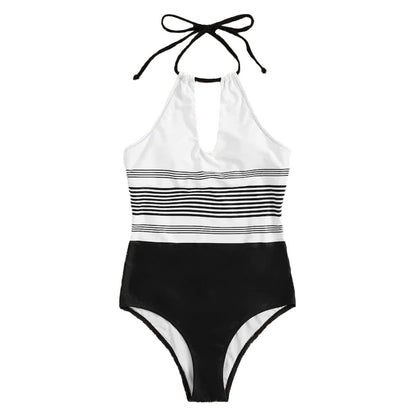 One-piece Modern Striped Swimsuit - Frazeshop