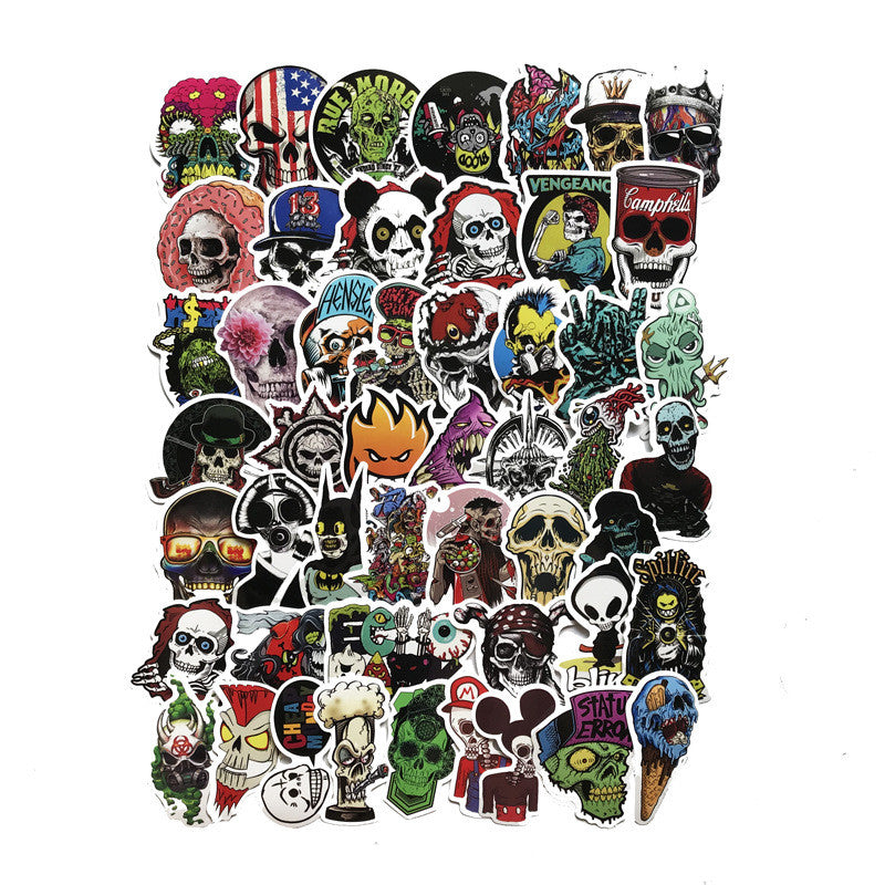 Skull Head Vinyl Waterproof Car Sticker - Frazeshop