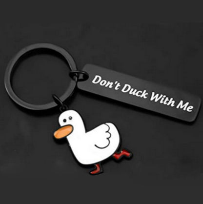 Funny Duck Pun Keychain - Frazeshop