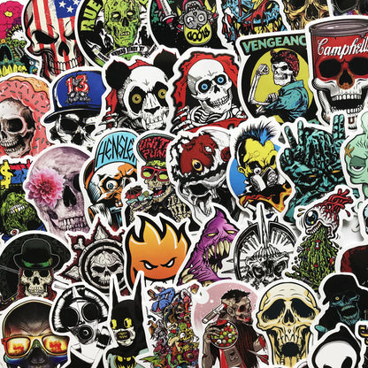 Skull Head Vinyl Waterproof Car Sticker - Frazeshop