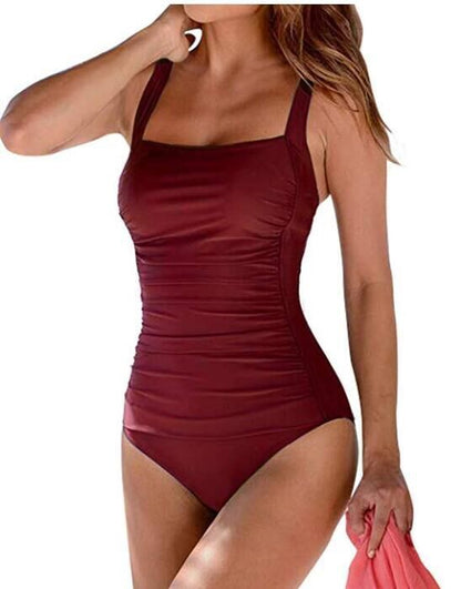 Women's Swimwear with Solid Shoulder Straps - Frazeshop