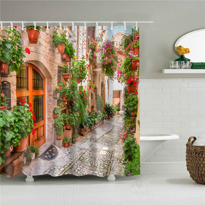 Garden Flowers Scenery Shower Curtains (Waterproof & Washable Fabric) - Frazeshop