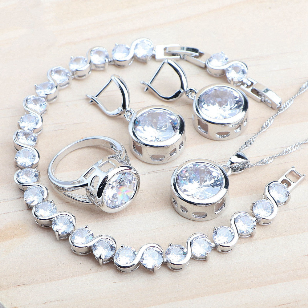 Women's Sterling Silver Jewelry Set - Frazeshop