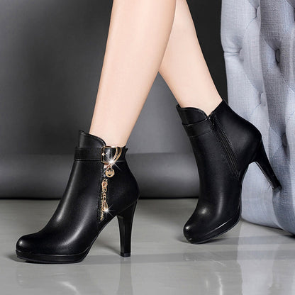 Womens Autumn Leather Boots - Frazeshop