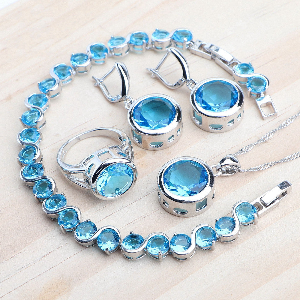 Women's Sterling Silver Jewelry Set - Frazeshop