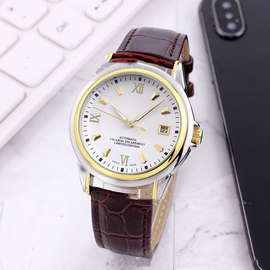 Mens Transparent Skeleton Mechanical Automatic Casual Watch - Frazeshop