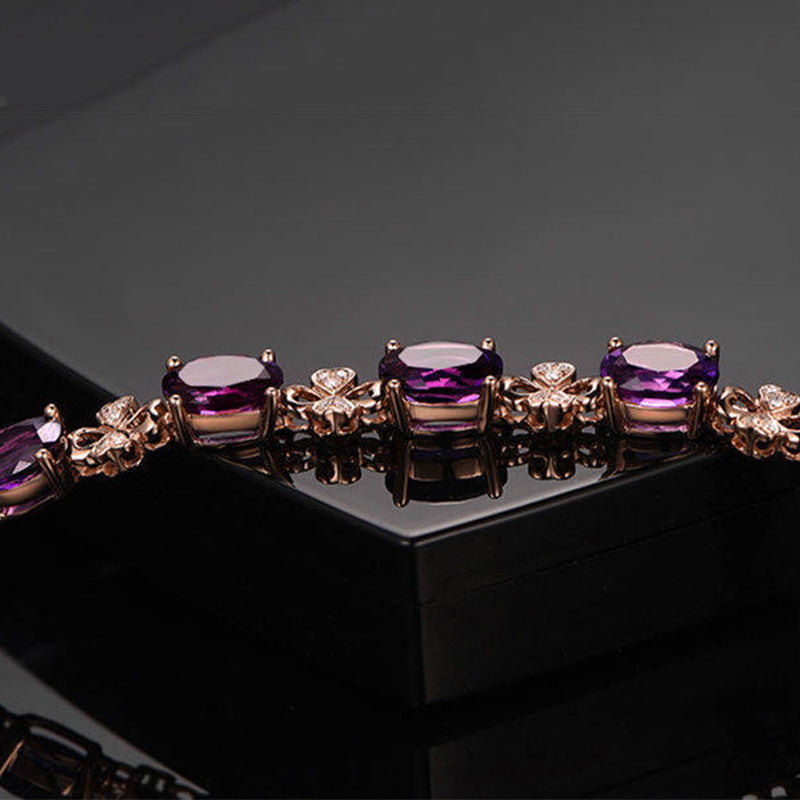 Square Amethyst Ring & Jewelry Set - Frazeshop