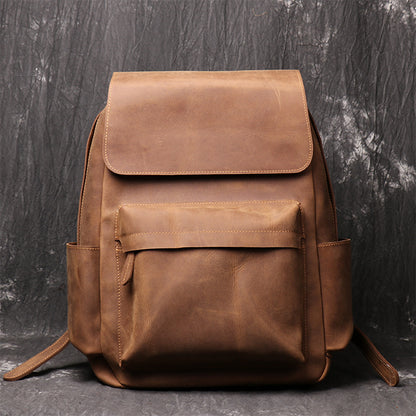 Luxury Leather Retro Backpack - Frazeshop
