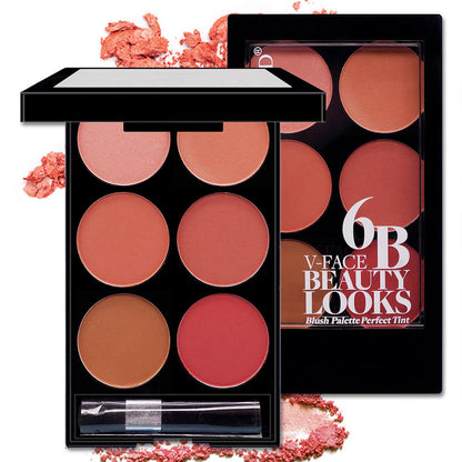 6B Beauty Looks | Six-color Blush Set - Frazeshop