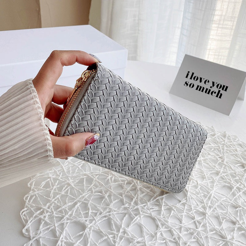 U Leather Pattern Fashion Clutch - Frazeshop