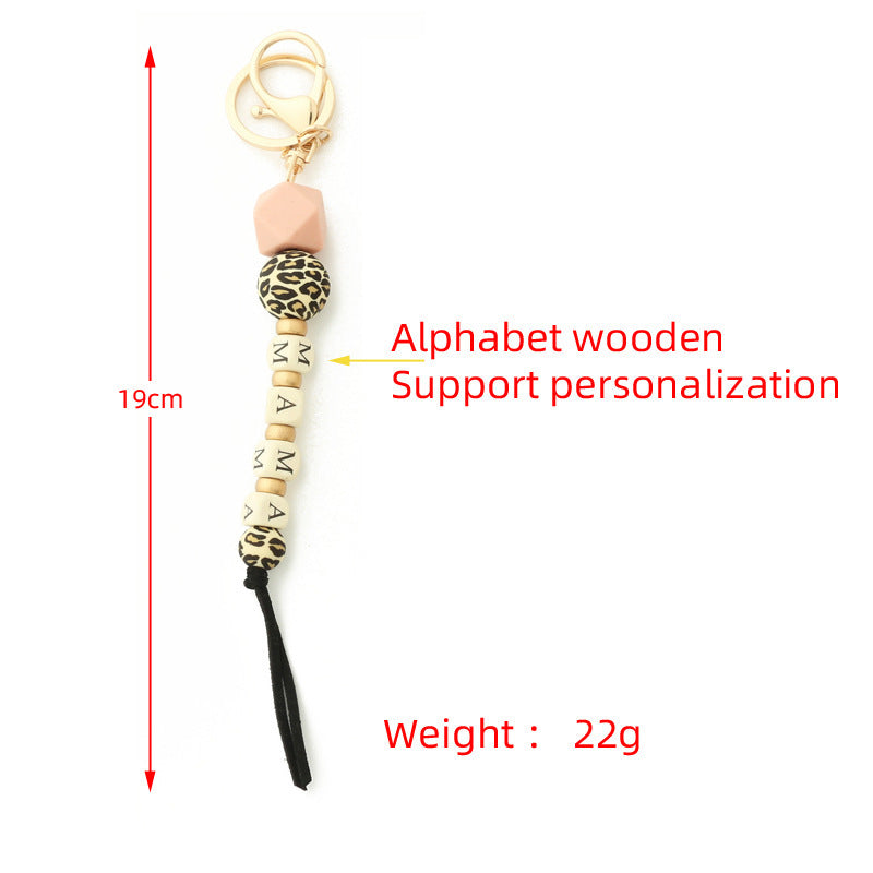 Mama Silicone Pendant Leopard Keychain - Frazeshop