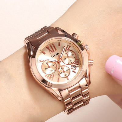 Luxury rose gold women casual watch - Frazeshop