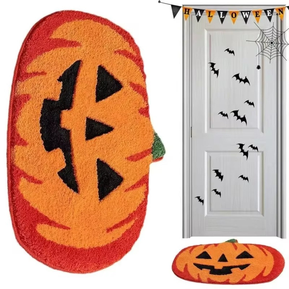 Halloween Pumpkin Bath Rug