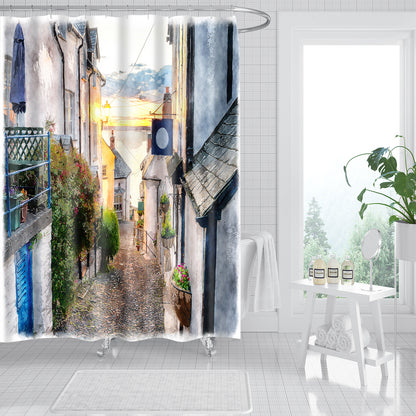 Garden Flowers Scenery Shower Curtains (Waterproof & Washable Fabric) - Frazeshop