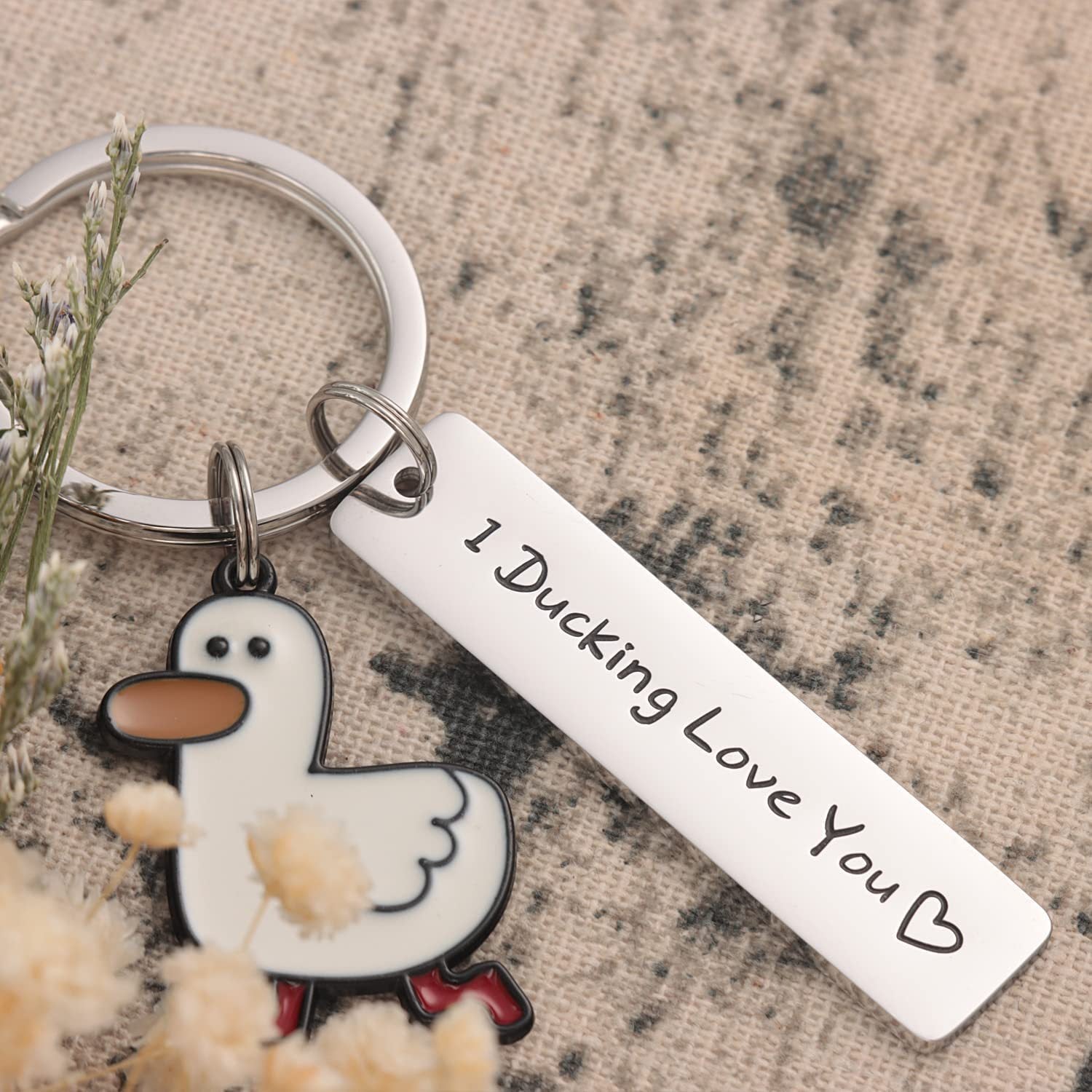 Funny Duck Pun Keychain - Frazeshop