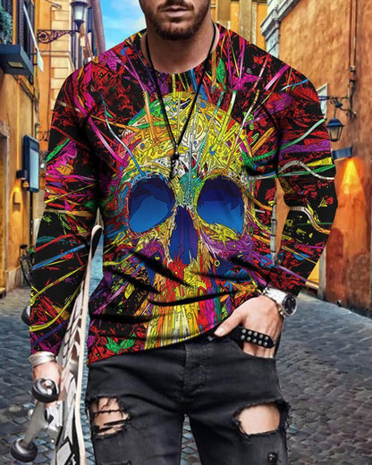 Mens Letter Crew Neck Slim Fit Casual Print T Shirt - Frazeshop