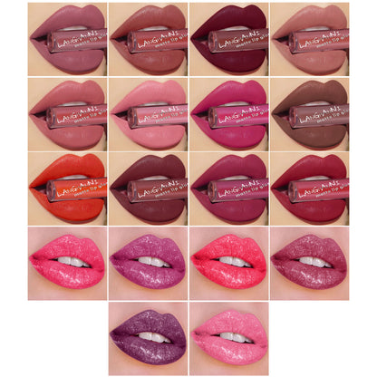 Lipstick 18 Count Lip Gloss Set Matte Velvet Lip Gloss - Frazeshop