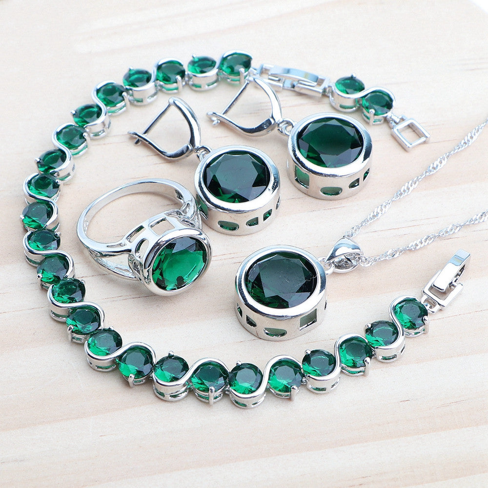 Women's Sterling Silver Jewelry Set - Frazeshop