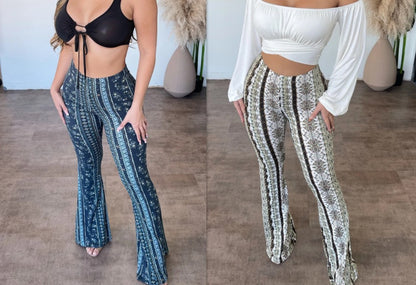 Women's High Waisted Flare Pants - Frazeshop