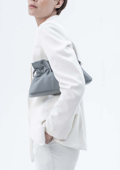 Mila Bag in Smooth Leather, Haze Blue - Frazeshop