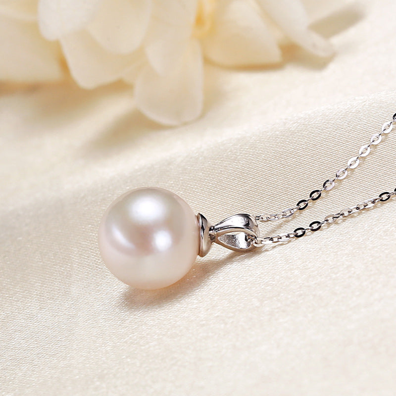 Silver Freshwater Pearl Necklace - Frazeshop