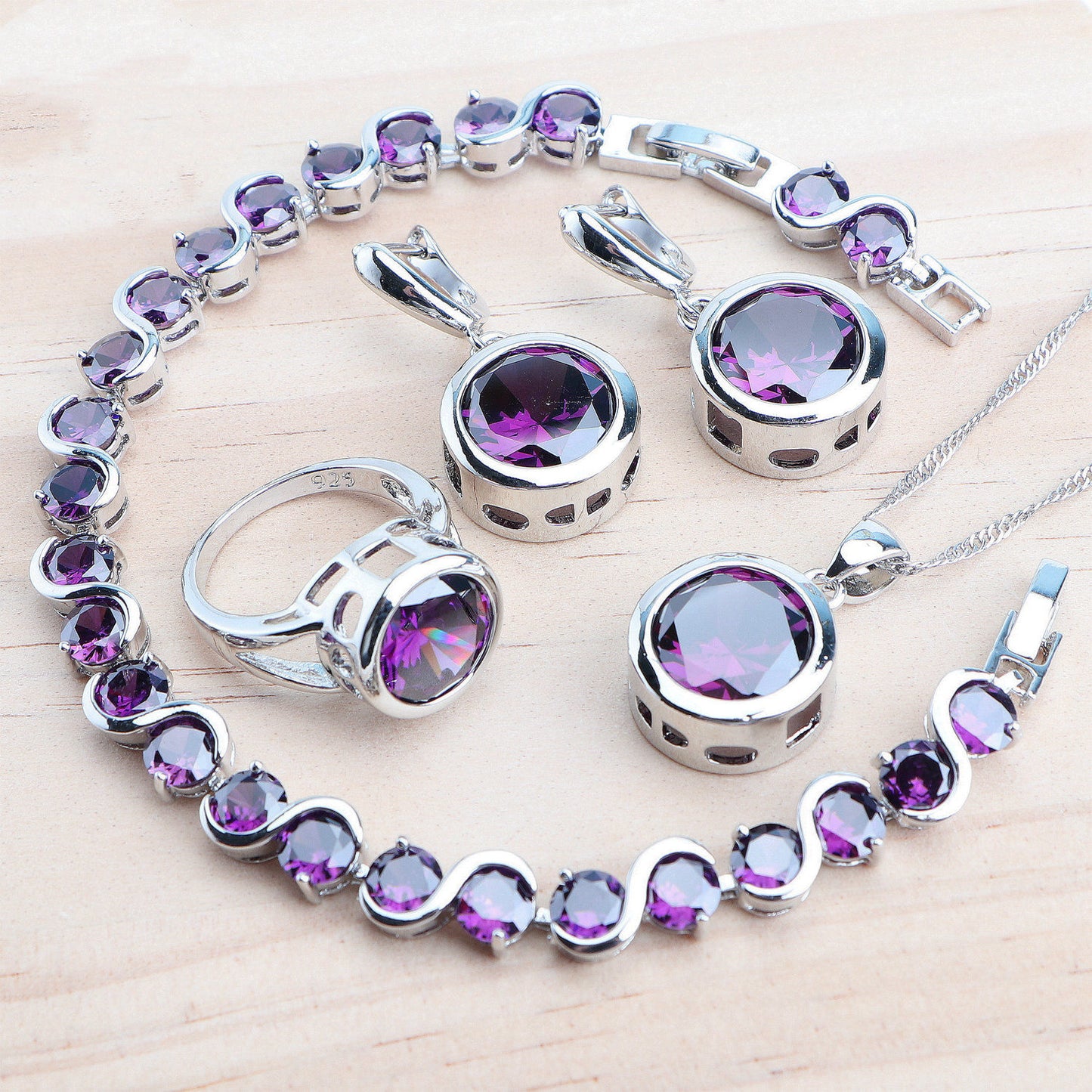 Women's Sterling Silver Jewelry Set - Frazeshop