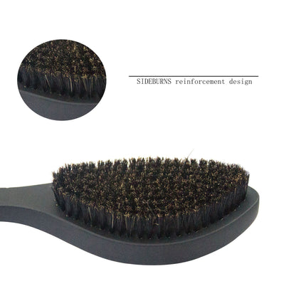 Mens Hair Straightening Beard Beech Wood Handle Oil Head Brush - Frazeshop