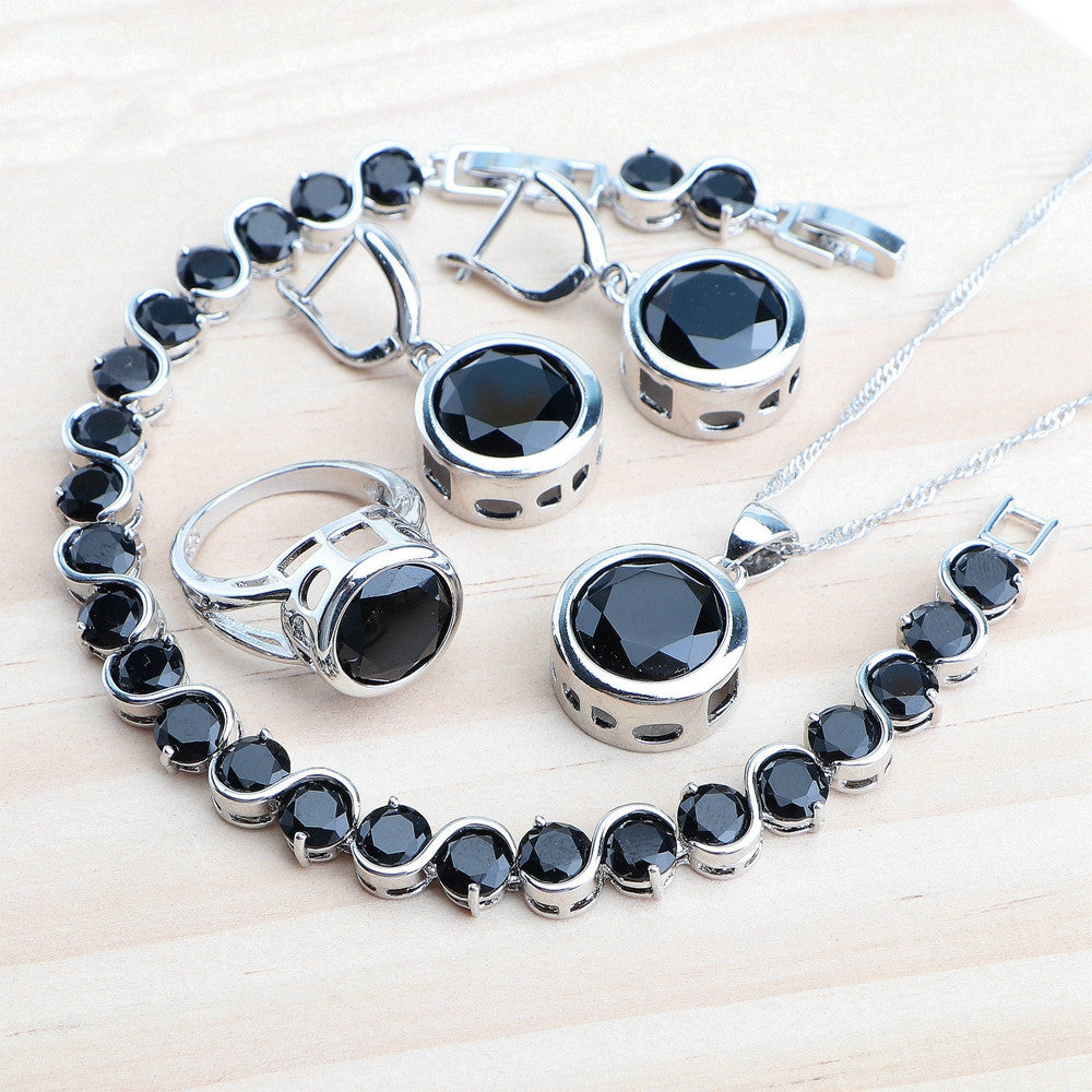 Women's Sterling Silver Jewelry Set - Frazeshop