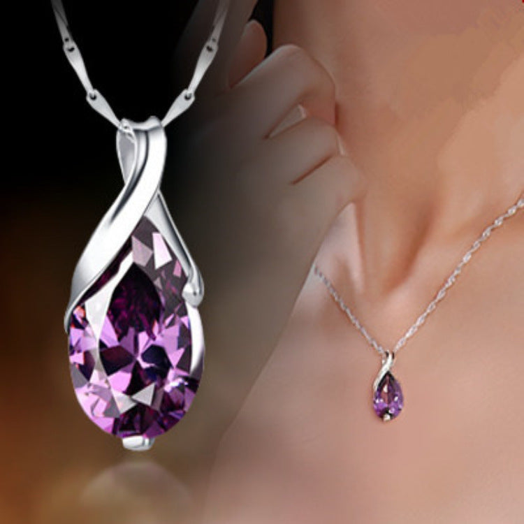 Sweet Purple Angel Tears Necklace