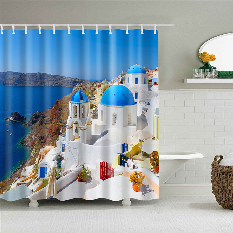 Garden Flowers Scenery Shower Curtains (Waterproof & Washable Fabric) - Frazeshop