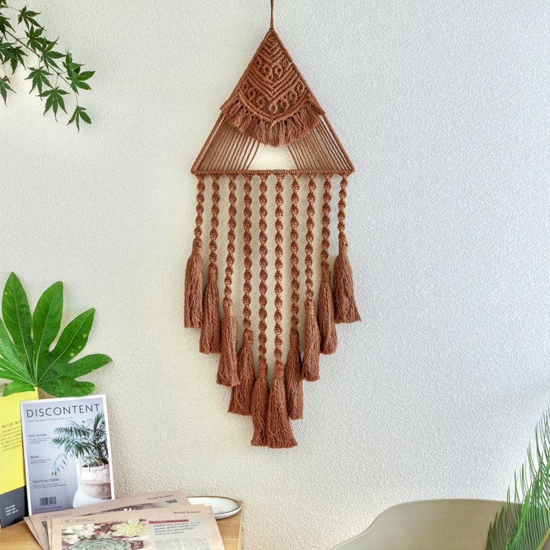 Handwoven Home Decor Triangle Dream Catcher Pendant - Frazeshop