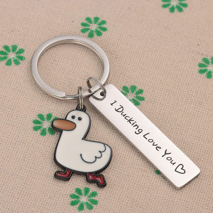 Funny Duck Pun Keychain - Frazeshop