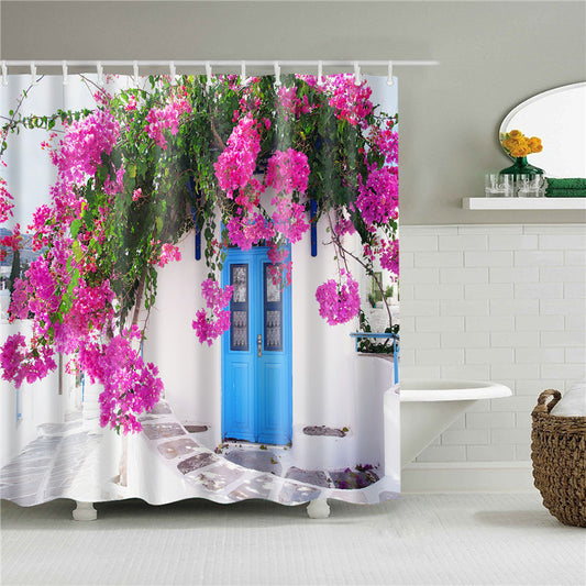 Garden Flowers Scenery Shower Curtains (Waterproof & Washable Fabric) - Frazeshop