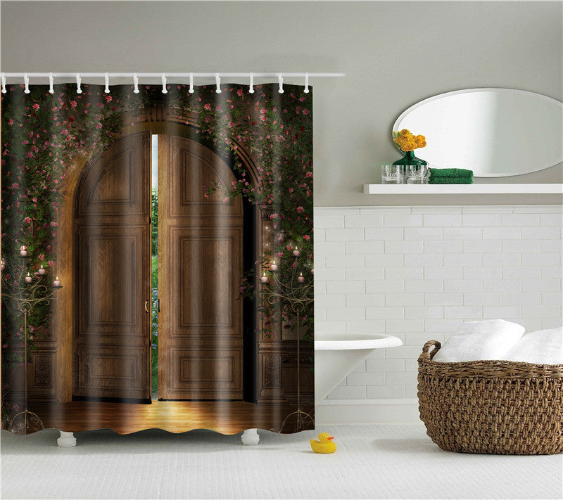 Garden Flowers Scenery Shower Curtains (Waterproof & Washable Fabric) - Frazeshop