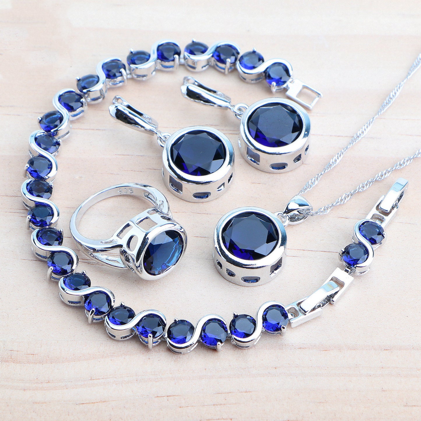 Women's Sterling Silver Jewelry Set - Frazeshop