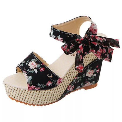 Women's Fashion Open-toe Wedge Sandals - Frazeshop