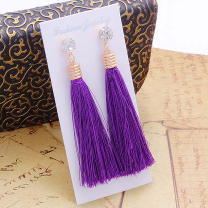 Women's Trendy Long Fringe Earrings - Frazeshop