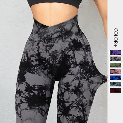 Seamless Tie Dye Leggings - Frazeshop