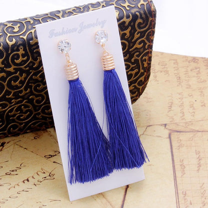 Women's Trendy Long Fringe Earrings - Frazeshop