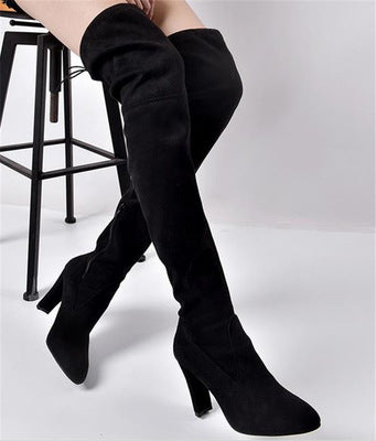 Women's Suede Fashion Boots - Frazeshop