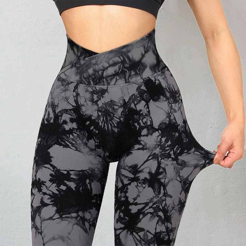 Seamless Tie Dye Leggings - Frazeshop