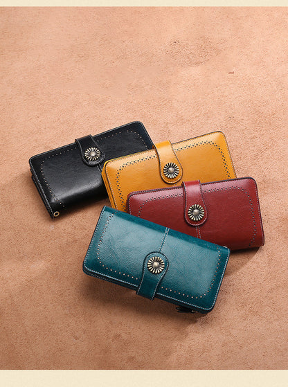 Leather Clutch/Wallet With Purse Strap - Frazeshop