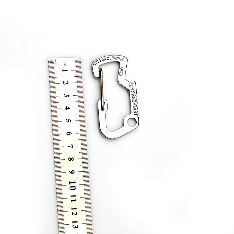 EDC Multifunctional D-shaped Buckle Stainless Steel Carabiner Bottle Opener - Frazeshop