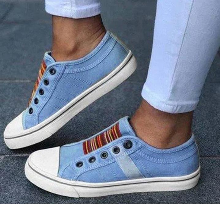 Lace-less Canvas Casual Shoes Fashion Sneakers - Frazeshop