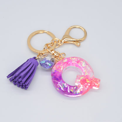 Resin Purple Epoxy English Keychain - Frazeshop